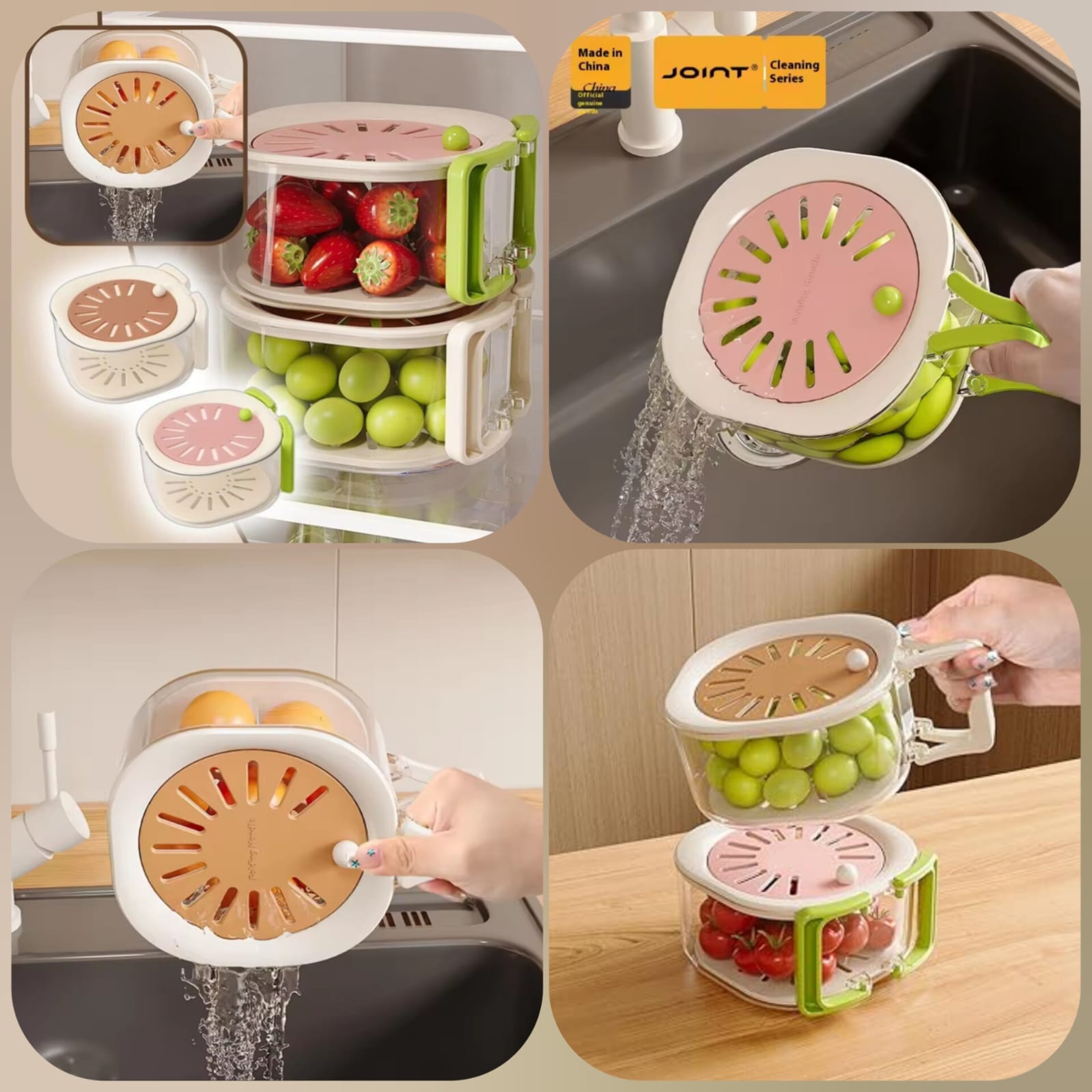 Acrylic Fruit Drainer Basket